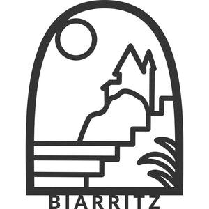 tableau en bois Biarritz fond blanc