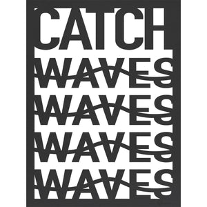 tableau en bois catch waves fond blanc