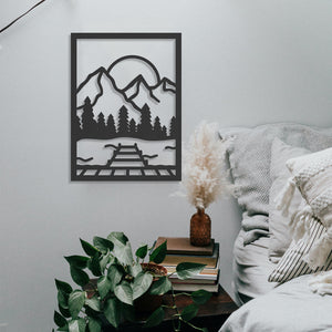 Tableau en bois Lake View