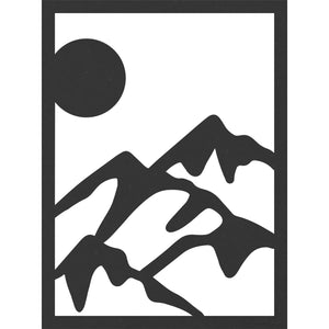 tableau en bois mountain and moon fond blanc
