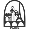 tableau en bois paris fond blanc