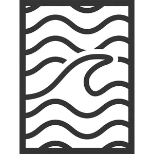 tableau en bois vague fond blanc