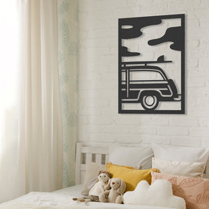 Tableau en bois Vintage Car