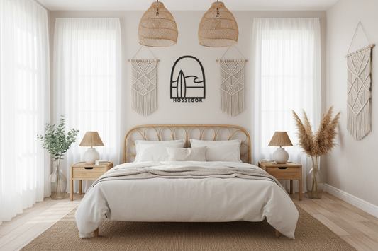Tableau bois HOSSEGOR lac océan surf 3D gravure laser effet métal Made in France décoration murale premium Landes
