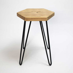 Tabouret en bois wave