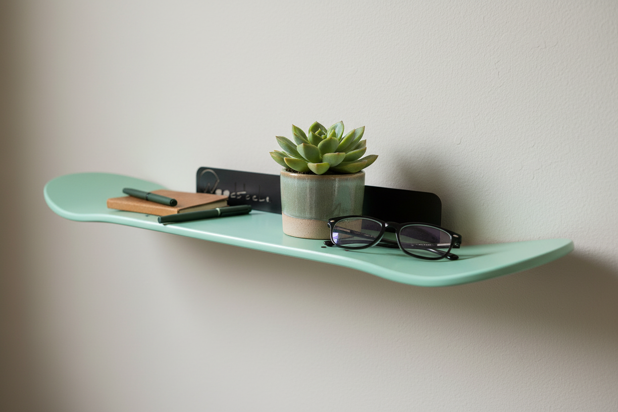 Étagère skate mint - détail usage