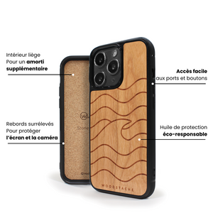 Coque iPhone en bois VAGUE