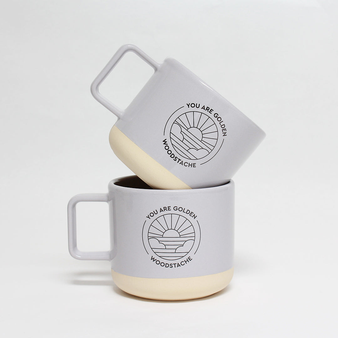 Pack double mug en céramique you are golden