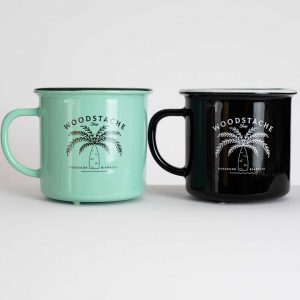 Pack double mug en céramique mint & black