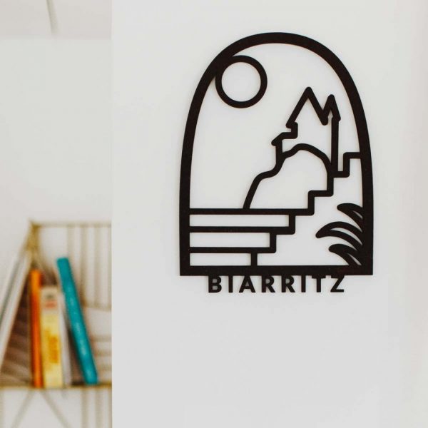tableau en bois Biarritz 3D