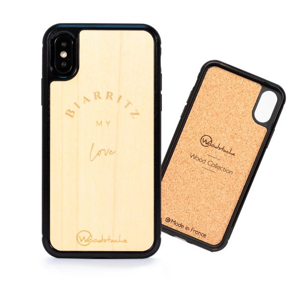 Coque iPhone woodstache biarritz