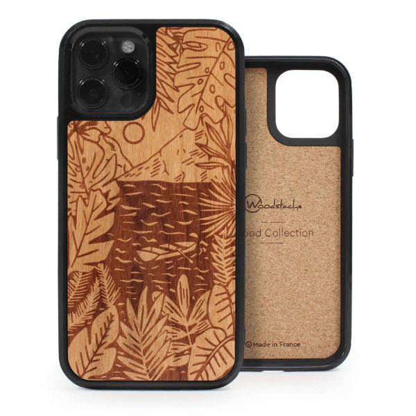 coque iphone en bois merisier face river