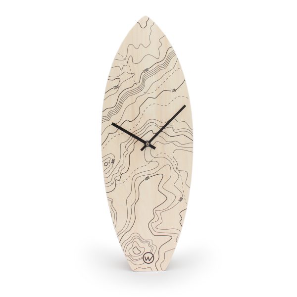 Horloge surf en bois Topo